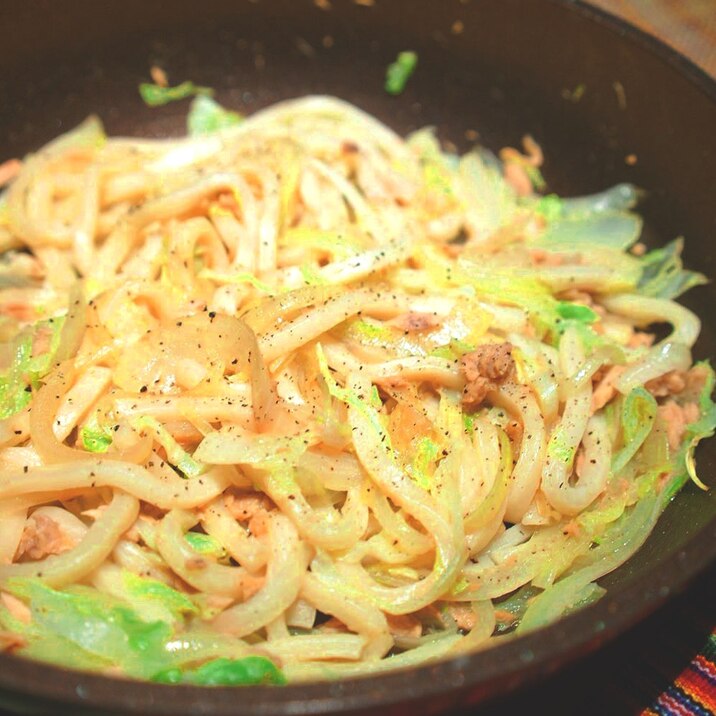 <おかんの味>ランチにおすすめ★ツナたま焼うどん